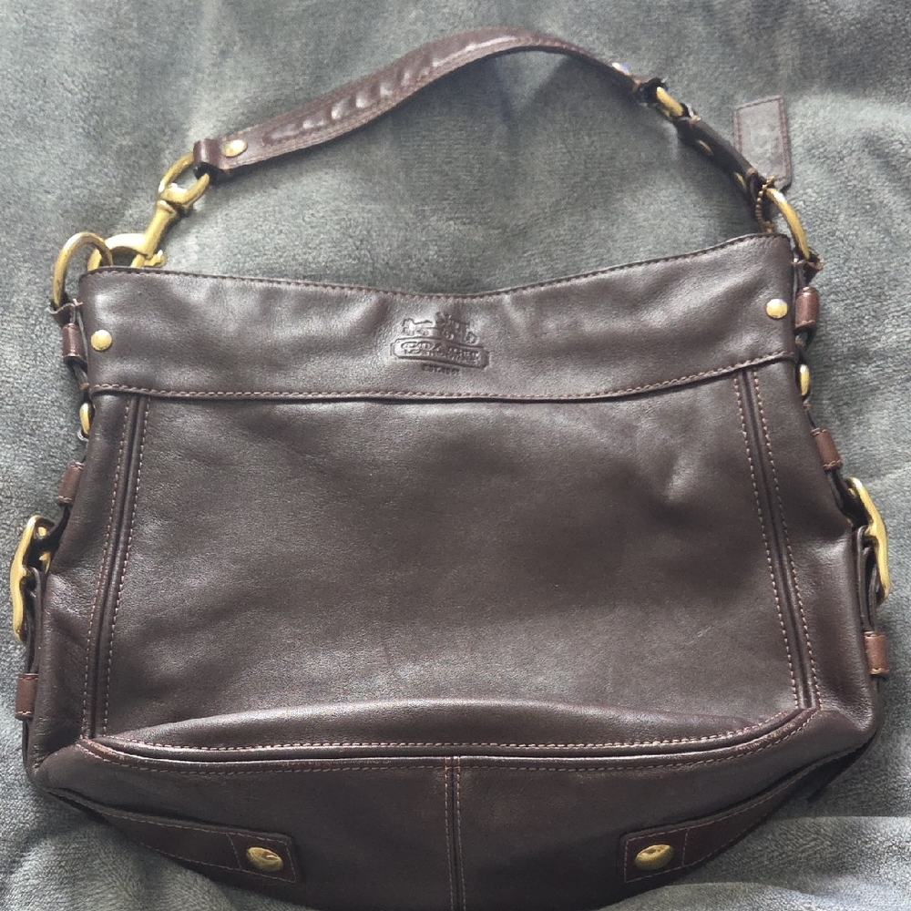 Vintage Coach XLBrown Leather Shoulder Bag